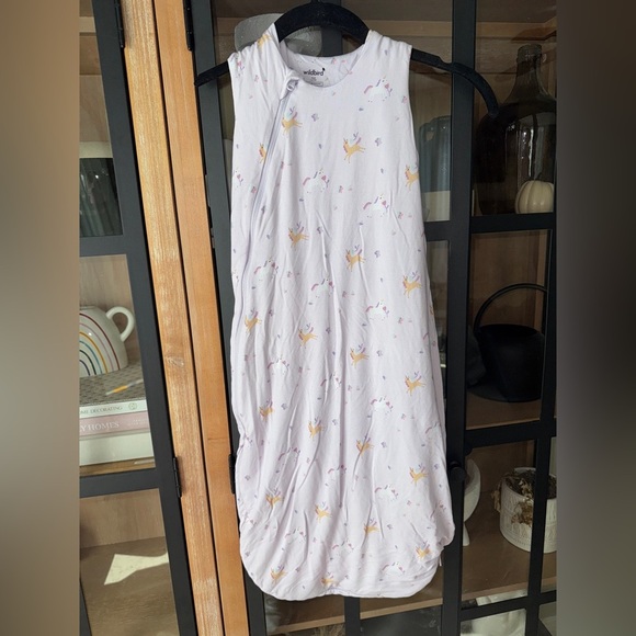 Wildbird Cloudblend sleeping sack zip up tencel modal unicorns baby girl 1.0 tog - Picture 2 of 7